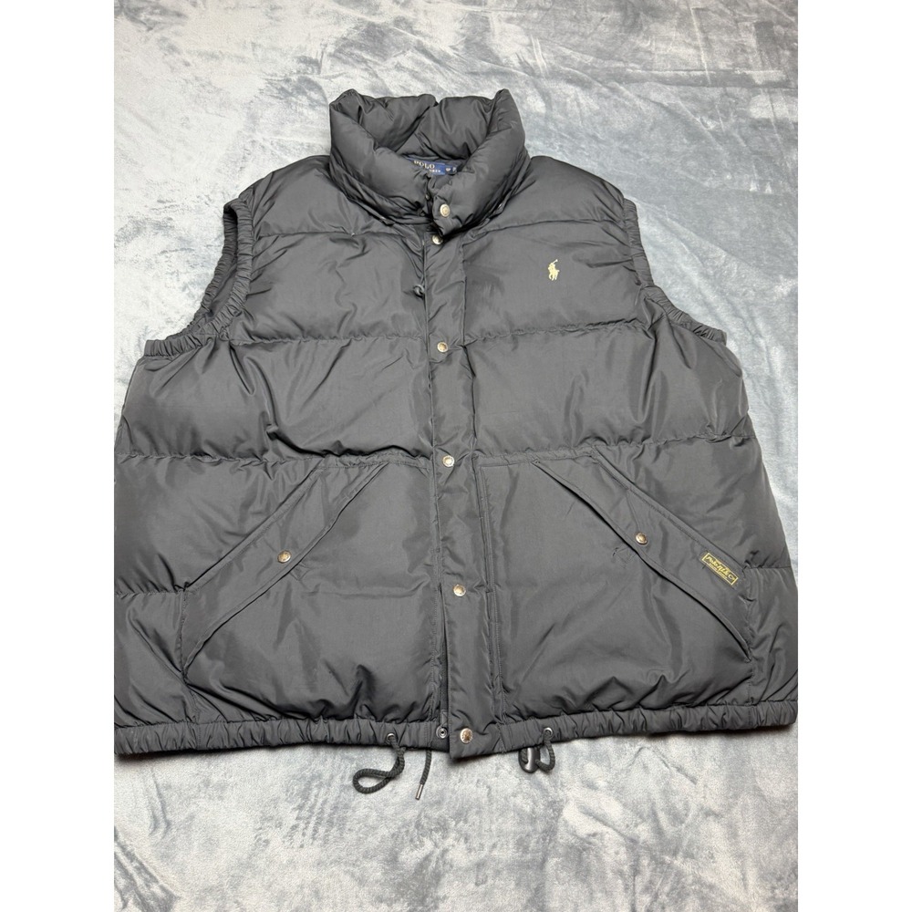 Polo Ralph Lauren Winter Down Men's Puffer Vest - Black, Size 4XB Missing Hood